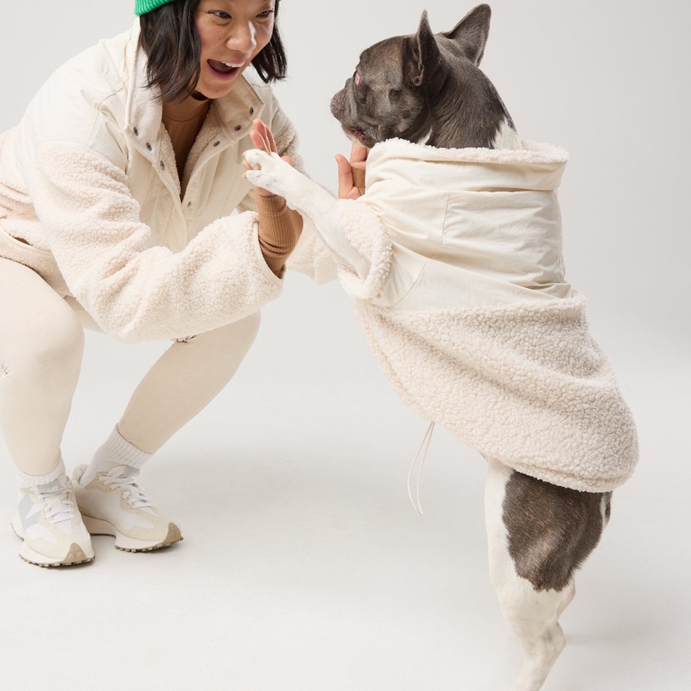 Aerie Offleash Cream Sherpa Jacket